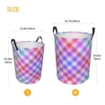 thumbnail image 5 of LNWH Laundry Basket, Plaid Texture Design Pattern Foldable Laundry Hamper With Handles Waterproof, Medium Size, 5 of 8