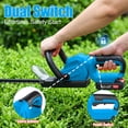 thumbnail image 2 of 22" Cordless Hedge Trimmer with 180° Rotatable Head, 21V Electric Bush Trimmer with 2 x 2000mAh Batteries, 1000W 24000r/min Motor, 65Mn Steel Blade for Garden Yard, Blue, 2 of 11