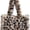 Khaki, variant on Faux Fur Leopard Print Tote Bag, Large Soft Fluffy Plush Shoulder Handbag, Oversized Top Handle Purse for Daily Commute, Shopping & Travel