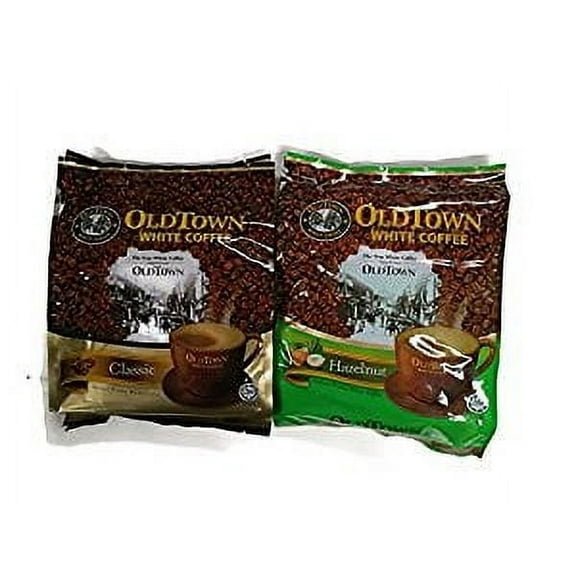 NineChef Brand Spoon Plus Old Town White Coffee 21.2 oz. (600g) Classic and Hazelnut [1 of Each]