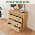 thumbnail image 4 of Huisuilinss Fluted Dresser For Bedroom,3/5 Drawer Dresser,Tall Modern Chest Of Drawers,Wood Nightstand Storage Dresser For Hallway Living Room Entryway Dorm, 4 of 9