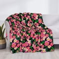 thumbnail image 3 of Yiaed Trendy Floral Print Blanket Throw Blanket Soft Cozy Flannel Blanket for Home Bed Sofa Couch Chair-60"x50", 3 of 6