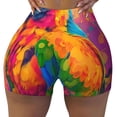 thumbnail image 2 of Disketp Colorful Parrot Jungle Dream A for Scrunch Butt Workout Shorts Women Seamless Soft Smooth Gym Yoga Scrunch Active Shorts-Small, 2 of 8