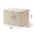 thumbnail image 5 of EIMELI Linen Fabric Storage Box Cube Double Zipper Closure Storage Box for Comforters Bedding and Toys, 5 of 5