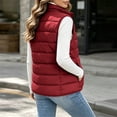 thumbnail image 3 of Diufon Winter Vest for Women Lightweight Stand Collar Zip Up Coat Sleeveless Warm Jacket with Pockets, 3 of 7