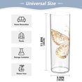 thumbnail image 2 of Clear Flower Vase Centerpieces Plastic Cylindrical Vases Home Wedding Decor 4"x12" Butterfly Dragonfly, 2 of 6