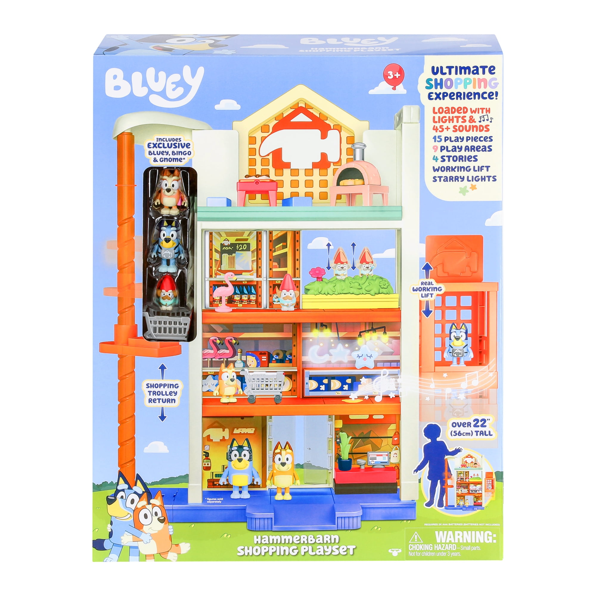 Bluey Hammerbarn Shopping Playset Including Lights and 45 Sounds Ages 3 Walmart