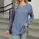 thumbnail image 5 of Blusas tipo túnica Wancir Henley para mujer, de otoño, de manga larga, informales, con cuello redondo y raglán, 5 of 7