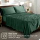 thumbnail image 5 of Juego de Sábanas de Felpa de Microfibra Ultra Suave Bare Home Bolsillo Profundo Tamaño Twin XL Verde Bosque, 5 of 7