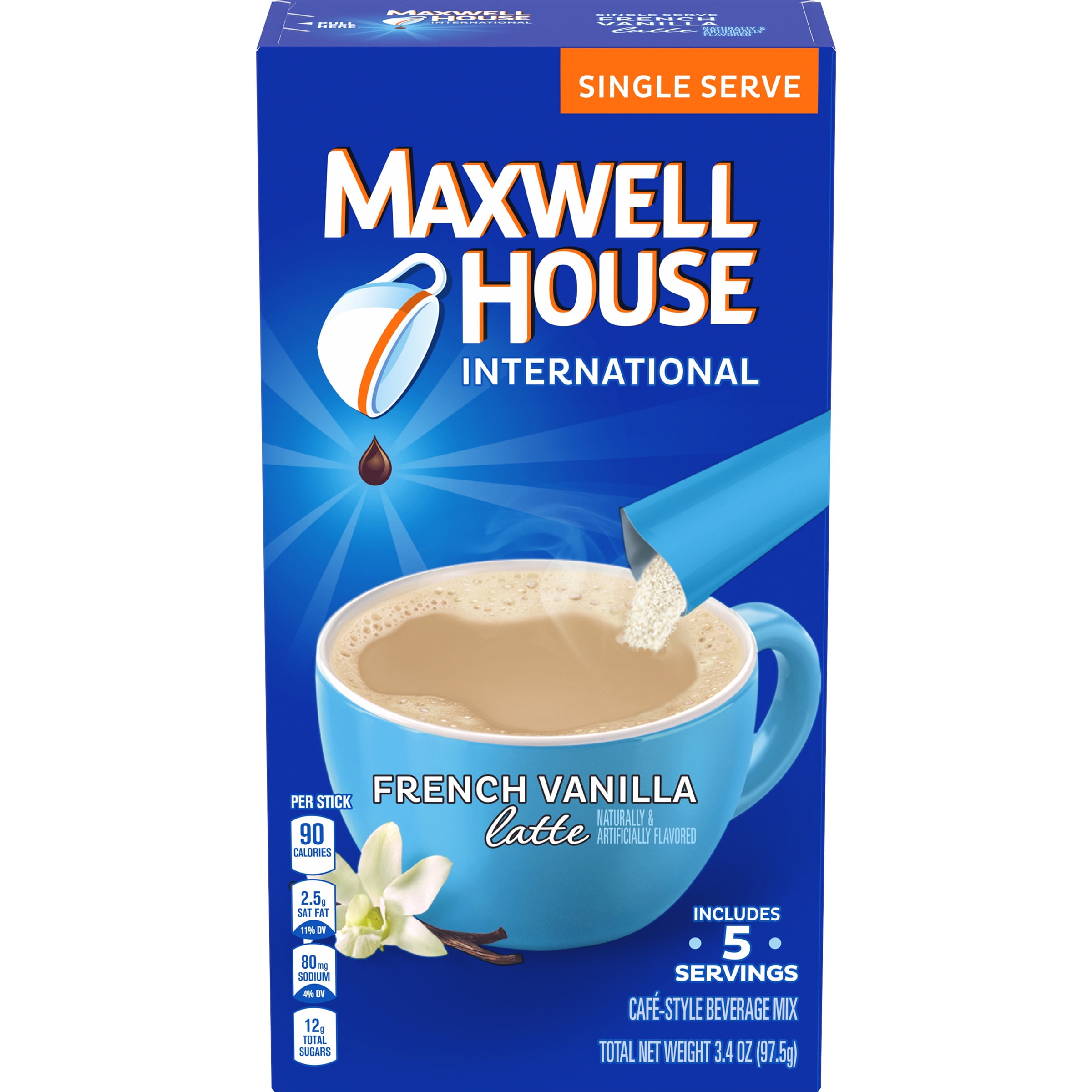 Maxwell House International French Vanilla Latte CafeStyle Single
