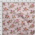 thumbnail image 3 of oneOone Organic Cotton Poplin Twill Fabric Watercolor Leaves & Peony Floral_Printed Fabric 1 Yard 42 Inch Wide, 3 of 4