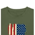 thumbnail image 5 of American Flag Shirts Women Patriotic Shirt USA Flag Stars Stripes Print T-Shirt 4th of July Tee Tops, 5 of 5