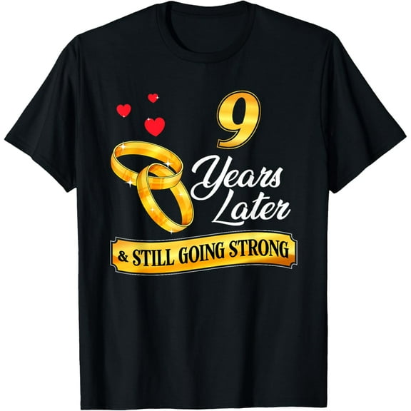 Celebrate 9 Years Of Marriage! 9th Wedding Anniversary T-Shirt