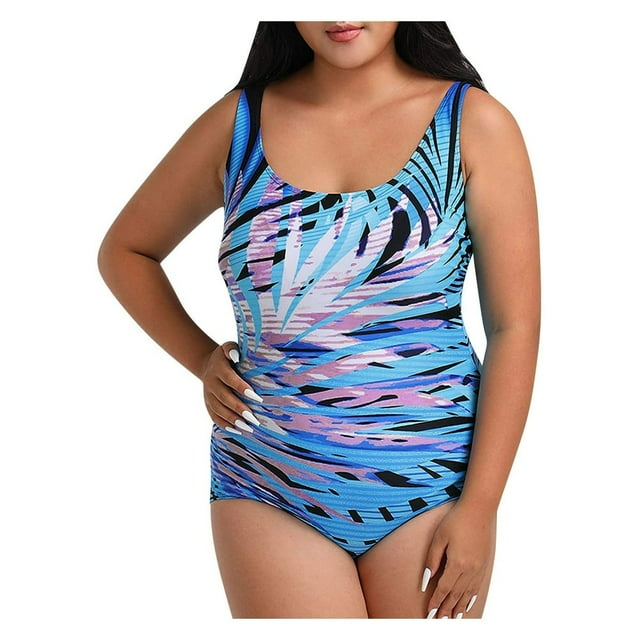 CNKOO Women‘s Plus Size One-Piece Swimsuits Bathing Suit With Tummy Control Swimwear