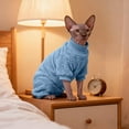 thumbnail image 5 of Warm Pet Sweater Sphynx Cat Clothes Fashion Soft Cat Apparel Comfort Thickened Winter Sphinx Hairless Cat Clothes, Sphynx Hairless Cat Sweater Cozy Warm (S), 5 of 6