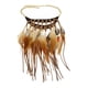 thumbnail image 1 of Moda borla de imitación de plumas collar colgante declaración babero Zulema Declaración babero collar, 1 of 8