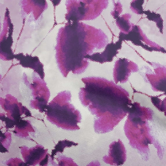 oneOone Polyester Spandex Purple Fabric Abstract-Blurred Floral Pattern Quilting Supplies Print Sewing Fabric By The Yard 56 Inch Wide