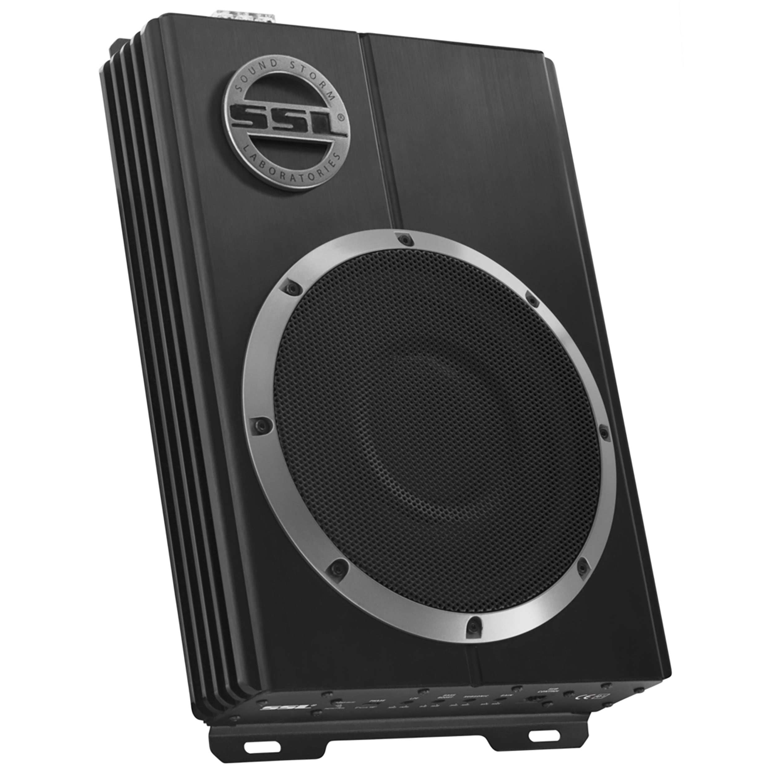 Sound Storm Laboratories LOPRO8 8 Inch Under Seat Audio Subwoofer Amplifier - 600 Watts Max, Low Profile, Remote Subwoofer Control, For Truck, Boxes and Enclosures - Walmart.com