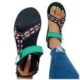 thumbnail image 3 of Vedolay Dressy Sandals Women Women's Platform Sandals Open Toe Block Heeled Sandals,Green 7.5, 3 of 5