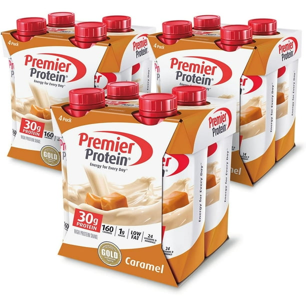 Premier Protein 30g Protein Shake, Caramel, 12 Count