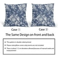 thumbnail image 6 of Blue Floral Pillow Covers 18x18 Inch Vintage Flower Blue White Decorative Throw Pillow Covers Set of 2 Chinoiserie Pillowcases Cotton Linen Square Cushion Covers For Couch Bed Sofa Chair Car Decor, 6 of 6