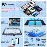 Android 16 Tablet, 11 inch Tablet, Gemini Al Android Tablets, 2 in 1 Tablet with Keyboard, 128gb ROM+20(8+12)gb RAM+ 2TB Expand, T615 Octa-Core Processor,1920 * 1200 FHD Display, 8000mAh