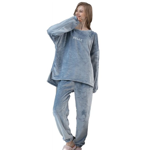 Pijamas de mujer de invierno de manga larga de talla grande ropa de casa pijamas de pareja conjunto de pijamas de franela para hombre para pareja