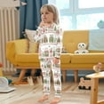 thumbnail image 4 of FORMRS Long Sleeve Top and Pants Pajama Set for Niños 2-Piece Sleepwear, Sizes 18M-8Y, Red Christmas House, 4 of 6