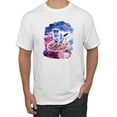 thumbnail image 1 of Wild Bobby, Cute Trippy Space Cat Riding Pizza, Animal Lover, Men Graphic Tees, White, 5XL, 1 of 3