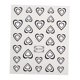 thumbnail image 3 of Pegatinas autoadhesivas de corazón para uñas acrílicas. Negro, 3 of 9