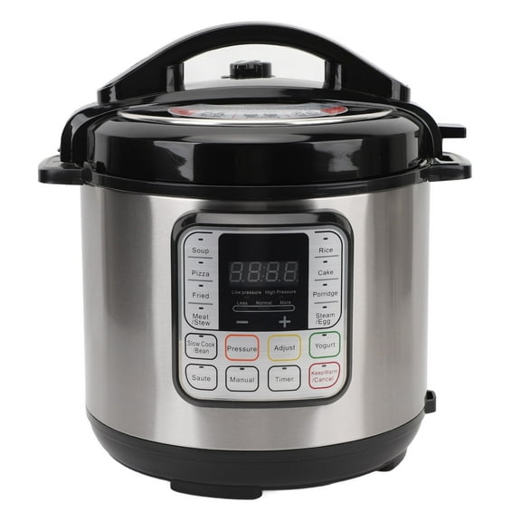 6.5 Quart Electric Pressure Cooker, 16-in-1 Multi-Functional Slow Cooker, Rice Cooker, Saute Pan, Soup Pot, Egg Cooker, Warmer, Preset Cooking, Stainless Steel