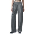thumbnail image 3 of Laqbezok Women's Quick-Dry Straight Leg Pants, High Elastic Waist Casual Sports Trousers, Basic Active Slacks for Gym Workout Travel, 3 of 6