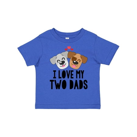 

Inktastic I Love My 2 Dads Gift Toddler Boy or Toddler Girl T-Shirt