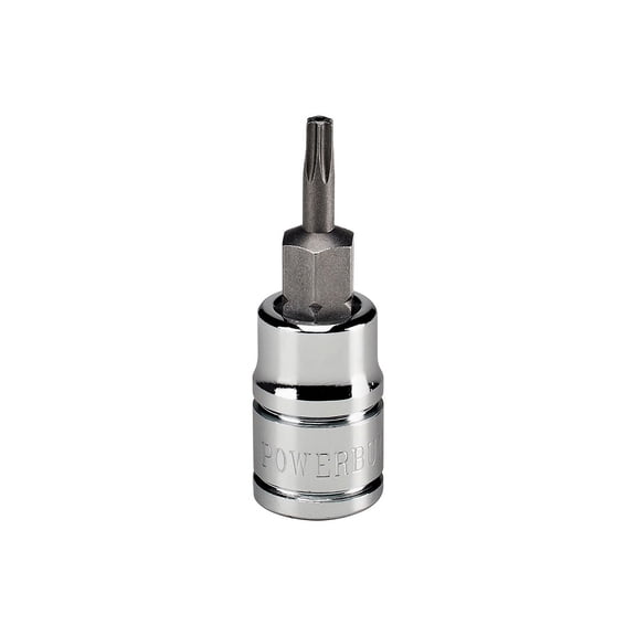 Powerbuilt 1/4 in. Drive T10 Tamper Proof Torx Bit Socket - 648496
