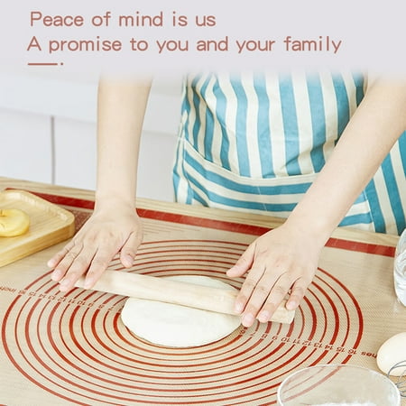 

OUNAMIO Non-slip Silicone Pastry Mat Extra Large with Measurements 23.6 x15.7 for Silicone Baking Mat Counter Mat Dough Rolling Mat Oven Liner Fondant/Pie Crust Mat Red