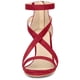 thumbnail image 2 of Sandalias de Tacón de Aguja Correa de Tobillo Cremallera para Mujeres Rojo 41, 2 of 6