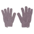 thumbnail image 1 of 1 Pair Bath Exfoliating Glove Five Fingers Body Scrub Gloves Bath Shower Sauna Scrubber Mitt for Men Women (Purple), 1 of 6