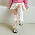 thumbnail image 5 of CPNG Winter Warm Leg Warmers High Lolita Bow Colorblock Leg Sleeve Socks for Girls Kawaii Knitted Legwarmers Cute Soft Socks Accessories Kids Fashion Socks, 5 of 6
