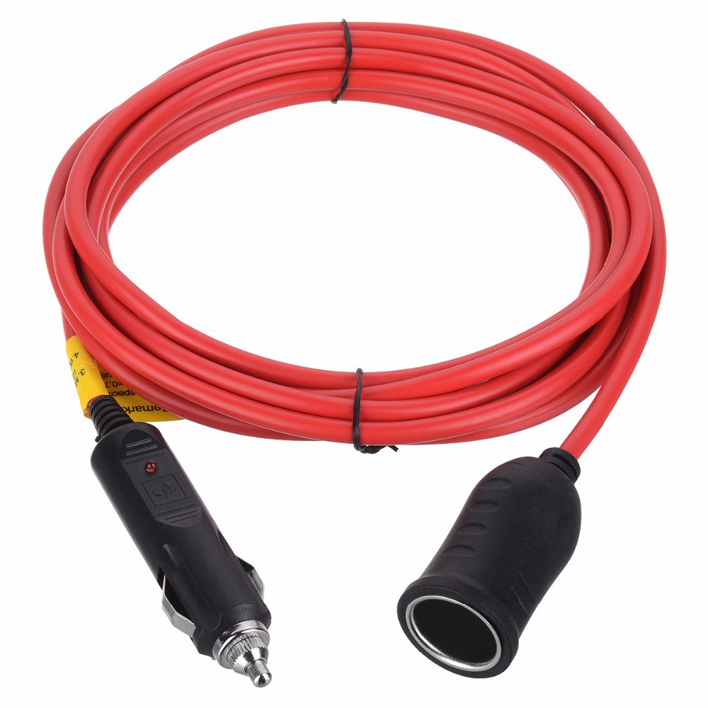 12V 24V Heavy Duty Extension Cord with Cigarette Lighter Plug Socket