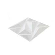 TABODD Art 3D Wall Panel 11.81''x11.81'' White Star Textured PVC Wall Panels for Interior Wall Decor, Pack of 12 Tiles