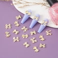 thumbnail image 4 of PATOPS 90Pcs Gold Bow Nail Charm 3 Styles Bowknot Decoration for Women Phone Case Scrapbook DIY, 4 of 5