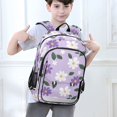 thumbnail image 6 of FORMRS Unisex School Backpack 17" Student Travel Bag with Laptop Compartment, Purple Daisy Pattern, 6 of 7