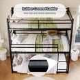 thumbnail image 2 of Twin Over Twin Over Twin Triple Bunk Bed Frame, Heavy Duty Detachable Bunk Beds for 3, Metal 3 Bunk Beds with 2 Ladder & Guardrail for Teens Adults (Black), 2 of 10
