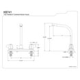thumbnail image 2 of Kingston Brass KB741 8-Inch Centerset Kitchen Faucet, Polished Chrome, 2 of 2