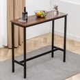 thumbnail image 4 of Andeworld Modern Rectangle Bar Table Kitchen Dining Table 41" Bar Height Pub Table Industrial Table for Living Room Dining Room Entryway Console Table with Wood Top Matel Frame Black, 4 of 8