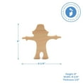 thumbnail image 5 of Chunky Thanksgiving Scarecrow Wooden Cutout 4-inch, Pack of 2, Wooden Halloween Cutouts for Fall Decor Tiered Tray, by Woodpeckers, 5 of 6