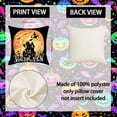 thumbnail image 5 of Halloween Throw Pillow Covers 18x18 Inch, Rustic Linen Decorative Square Pillowcases, Farmhouse Holiday Cushion Covers for Couch Sofa Living Room Bedroom Outdoor Home Decor, 5 of 5