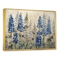 thumbnail image 2 of Designart "Minimalist Blue And White Bonnets" Blue Bonnets Floater Framed Canvas Prints, 2 of 5