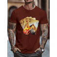 thumbnail image 3 of Camiseta de manga corta con estampado de póquer y llamas para hombre, camiseta de manga corta estilo Harajuku, camiseta informal de cuello redondo para hombre, 3 of 4