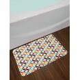 thumbnail image 2 of Geometric Circle Bath Mat, Old-Fashion Bound Squaring Circle Forms in Different Tones Centre Image, Non-Slip Plush Mat Bathroom Kitchen Laundry Room Decor, 29.5 X 17.5 Inches, Multicolor, Ambesonne, 2 of 2